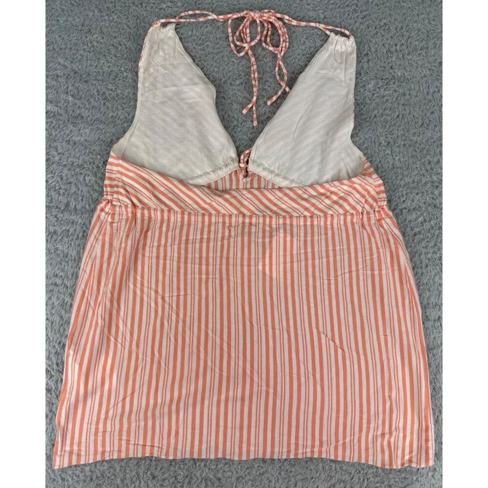 J.Crew Womens Melon Striped Halter Top NWT Size S 60% Cotton 40% Modal Elastic W - Picture 6 of 15